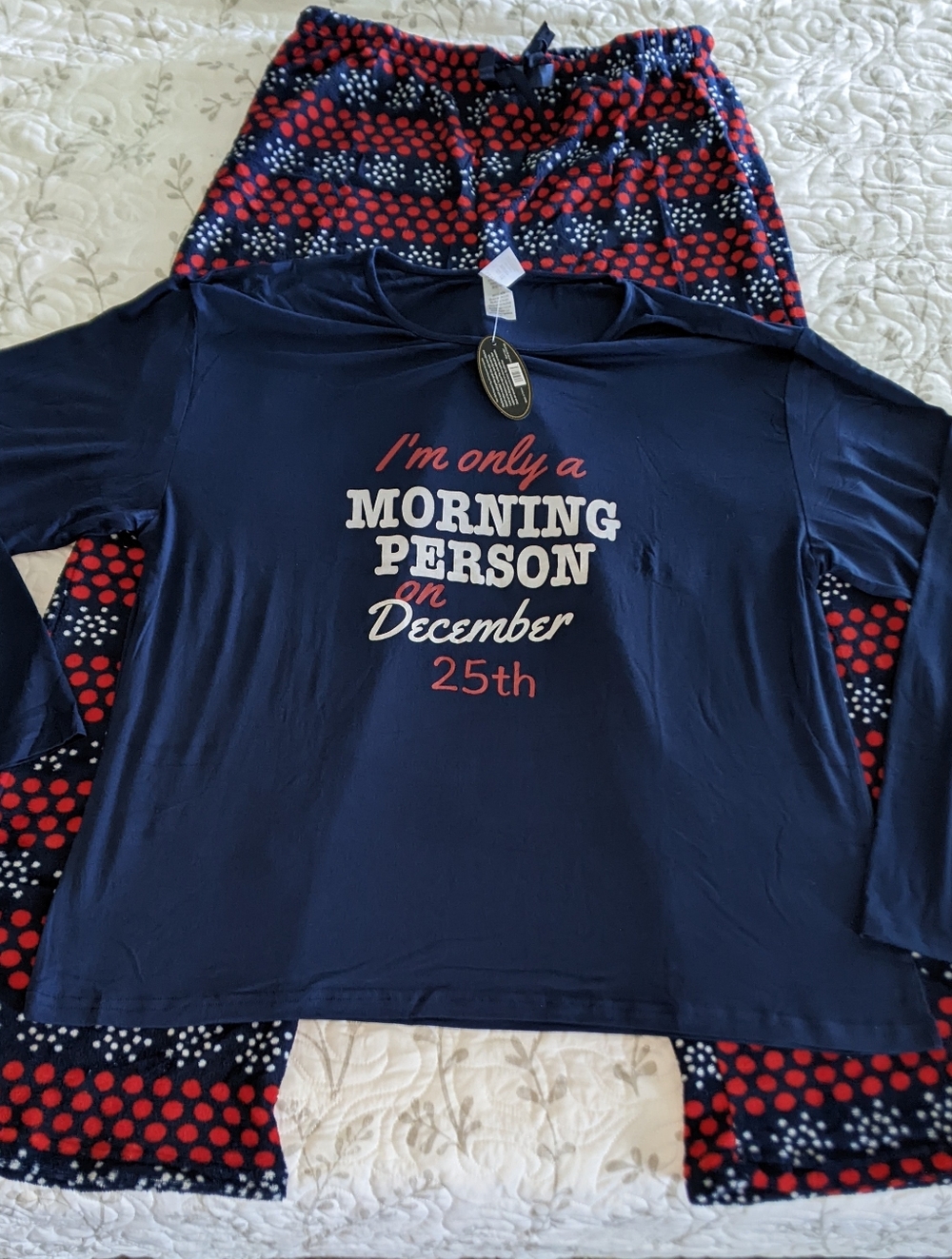 PJ'S 'I'm only a Morning Person' Plush Pajama Set - 2XL